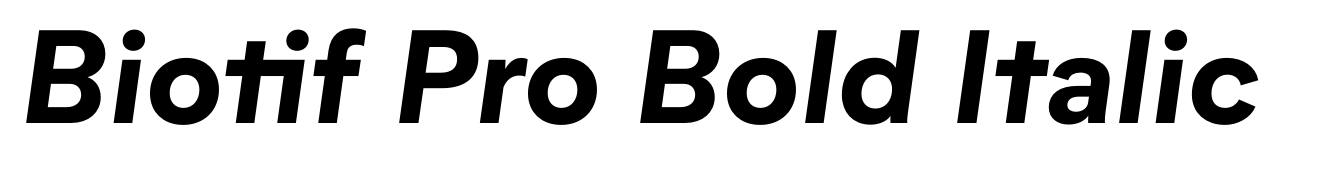Biotif Pro Bold Italic
